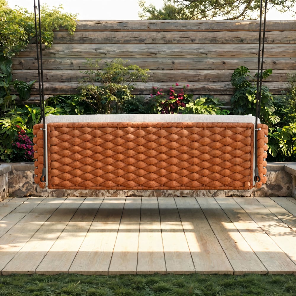Cocaro 2-Seater Woven Performance Outdoor Swing with Plush Cushioning window image