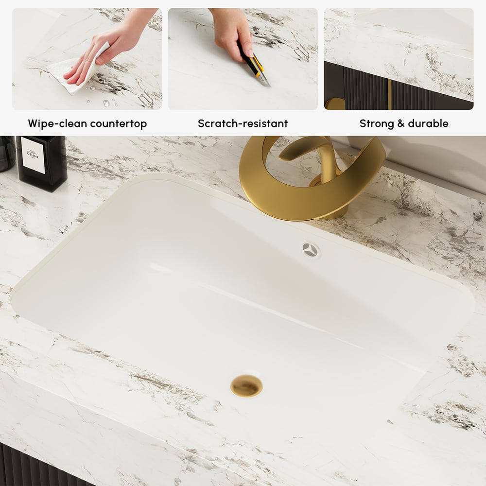 Artis Floating Bathroom Vanity Set 36" Modern Bathroom Vanity with Single Sink window image