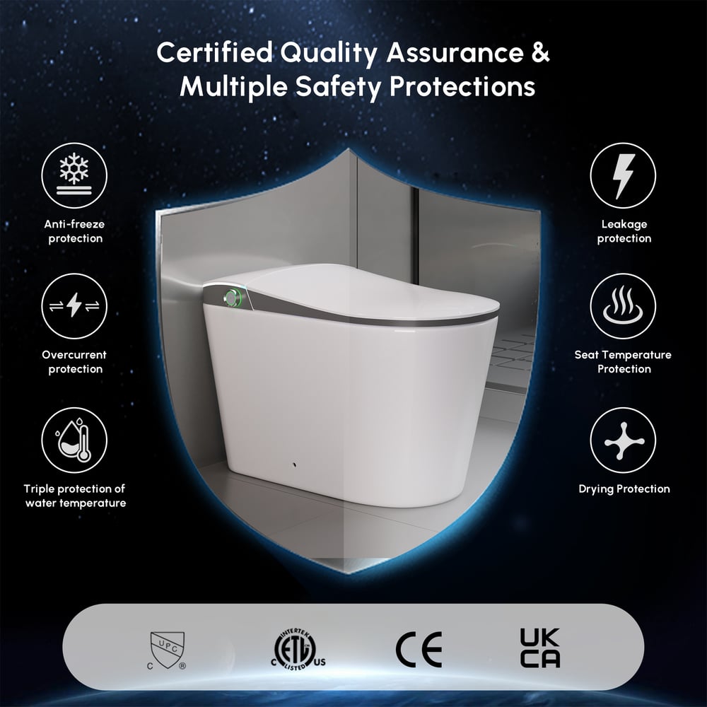 Nexin C4 Smart Bidet Toilet with Built-in Tank, Foam Shield & 2-User Memory, ADA Height window image