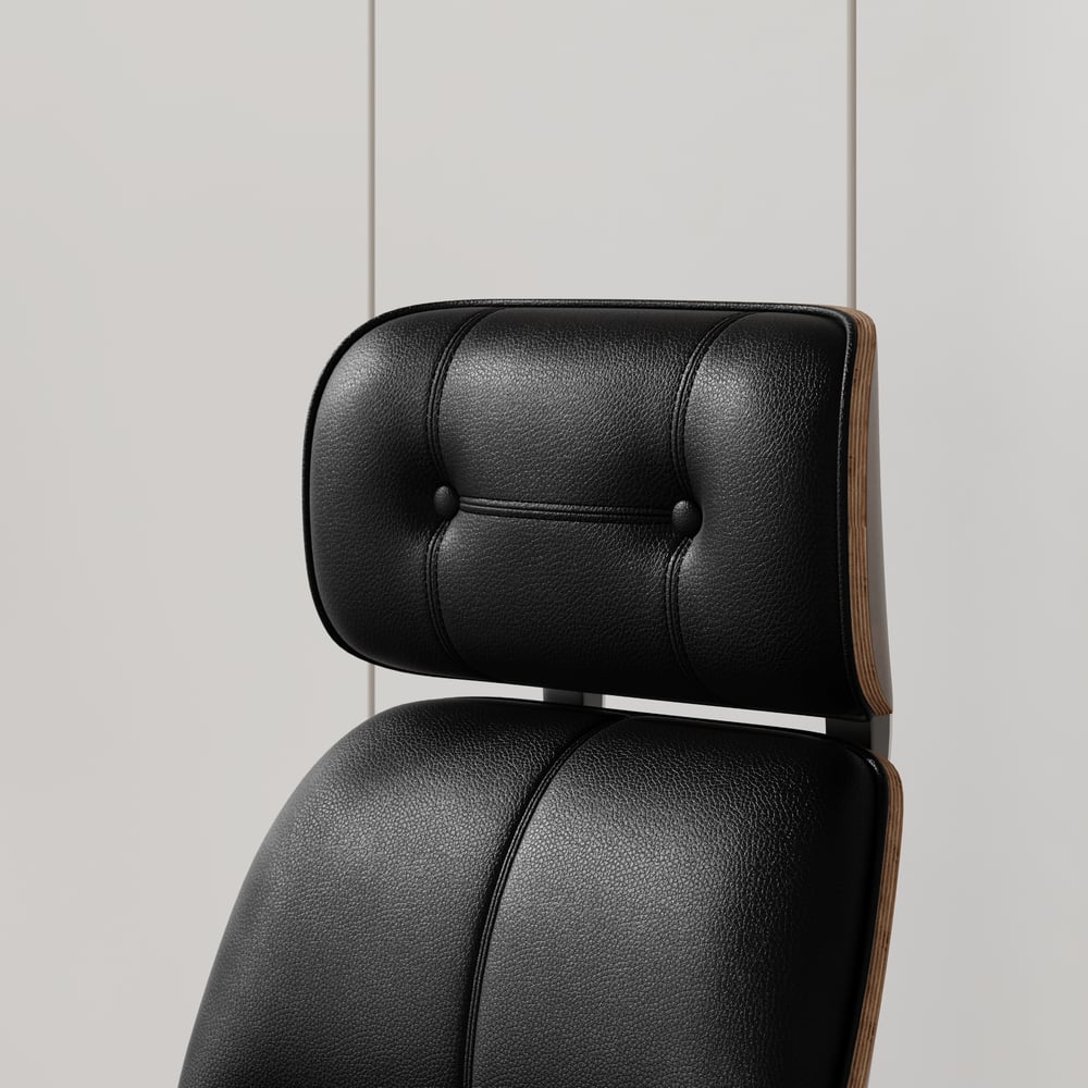 Black Genuine Leather Power Reclining Executive Office Chair Swivel Office Desk Chair window image
