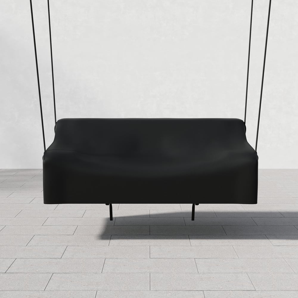 600D Tough Canvas Waterproof Outdoor Swing Covers in Black window image