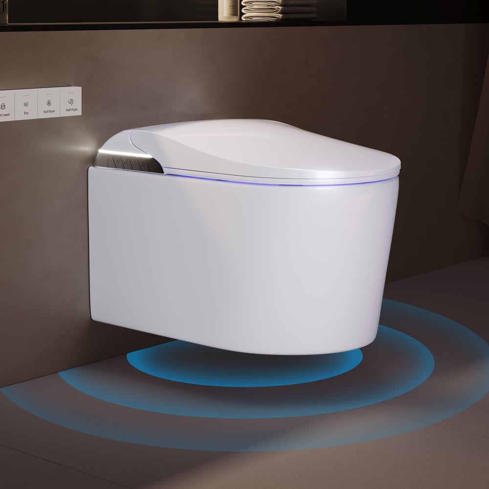Fitro H3 Wall-Mounted Smart Bidet Toilet with Built-In Tank, Foam Shield, cUPC & ETL window image