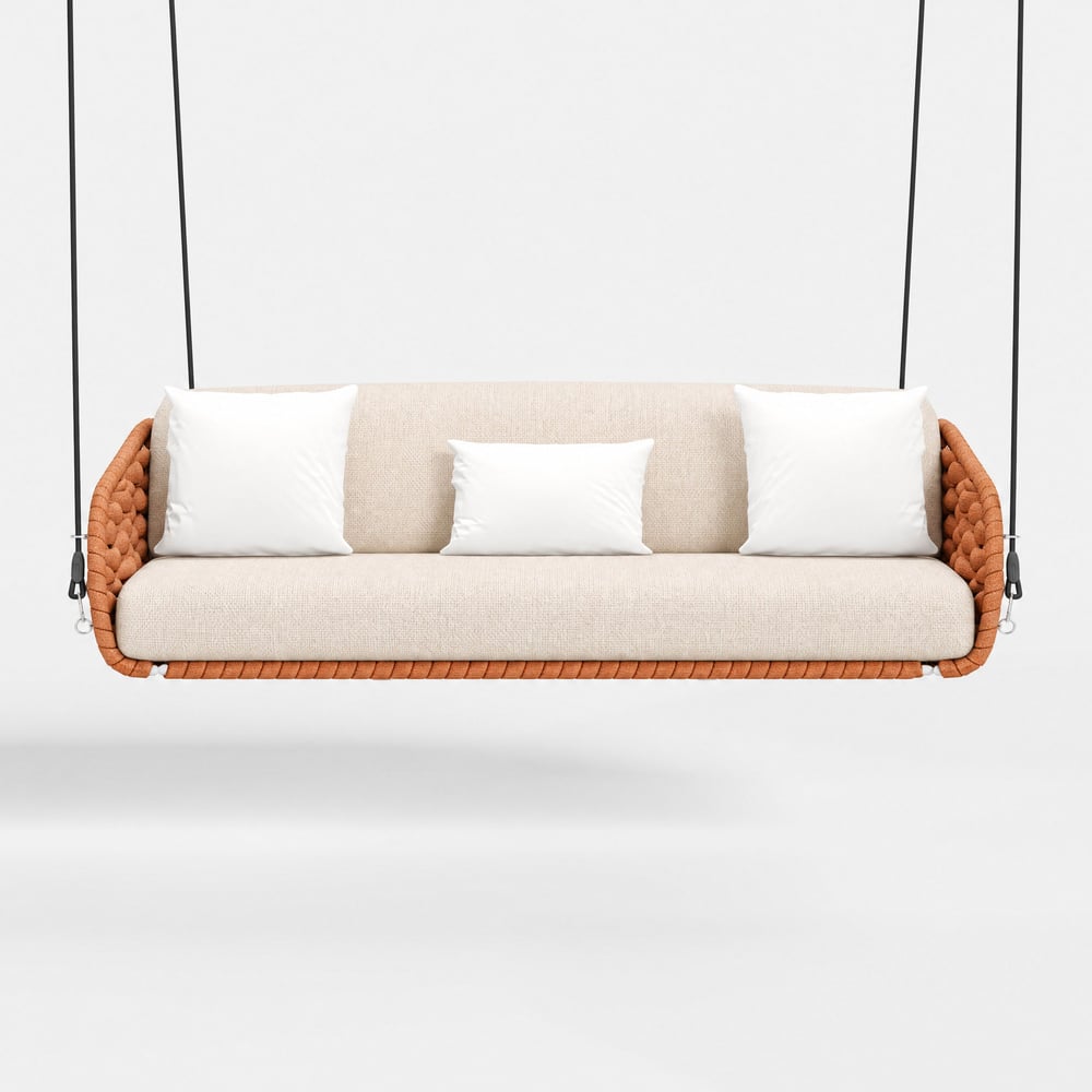 Cocaro 2-Seater Woven Performance Outdoor Swing with Plush Cushioning window image