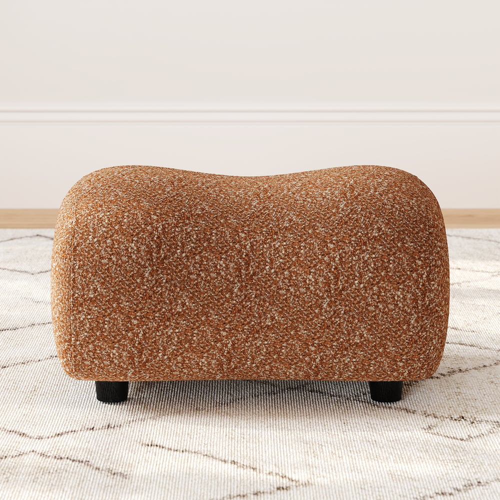 15" Boucle Curve Ottoman window image