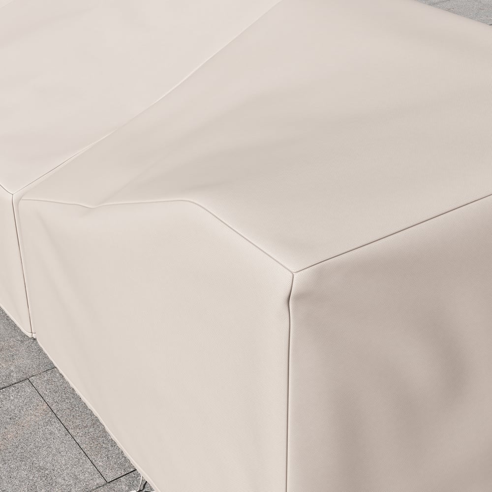 Grida Outdoor 600D Tough Canvas Waterproof Patio Furniture Set Covers in Ivory window image
