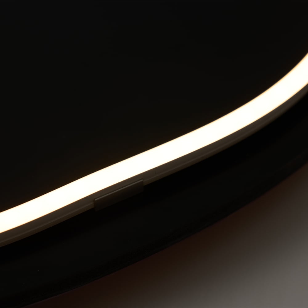 Horloge murale LED 60,96 cm (24 pouces) avec rétroéclairage dimmable, plusieurs modes d'éclairage et télécommande image de fenêtre