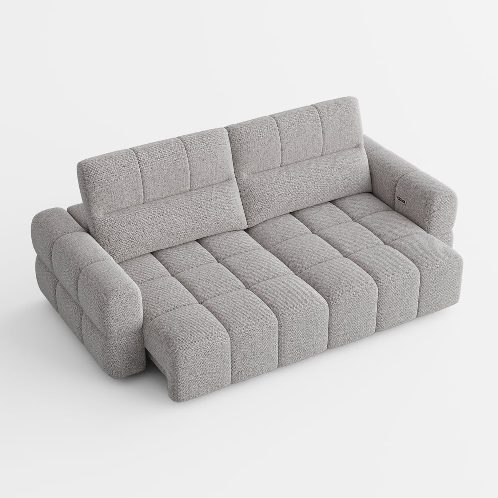Performance Chenille Power Sleeper Sofa with Adjustable Headrests window image