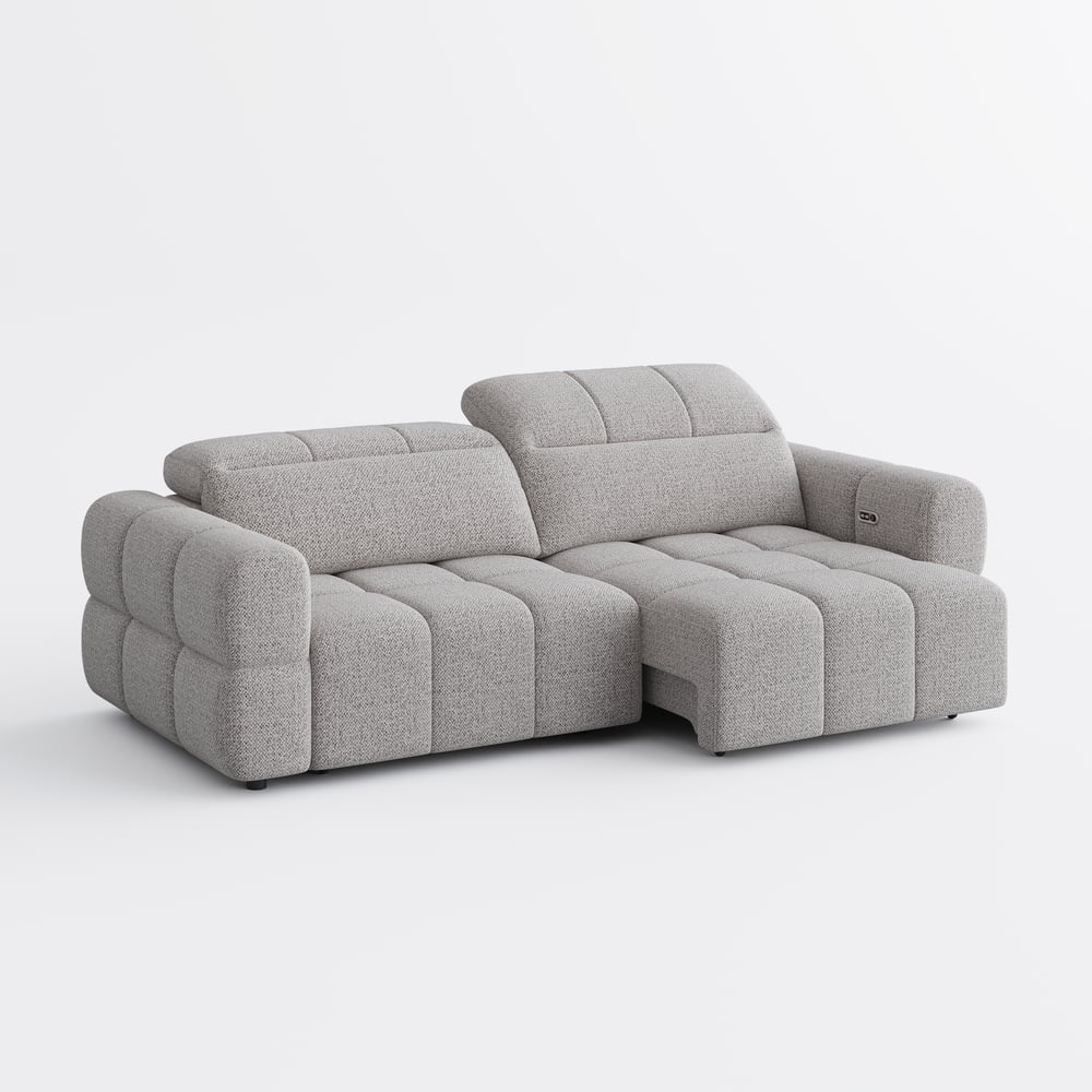 Performance Chenille Power Sleeper Sofa with Adjustable Headrests window image