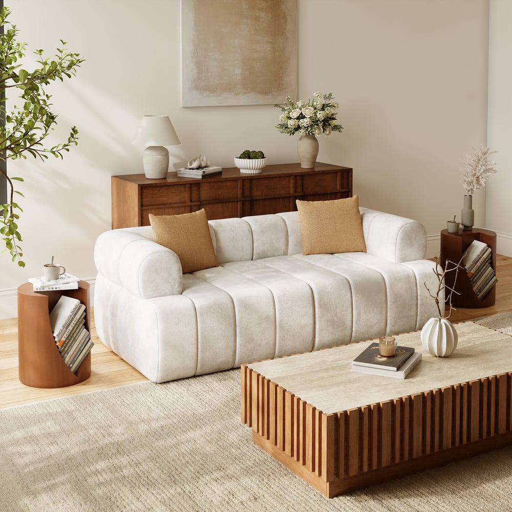 Nimbus 79" 2-Seater Velvet Sectional Sofa window image