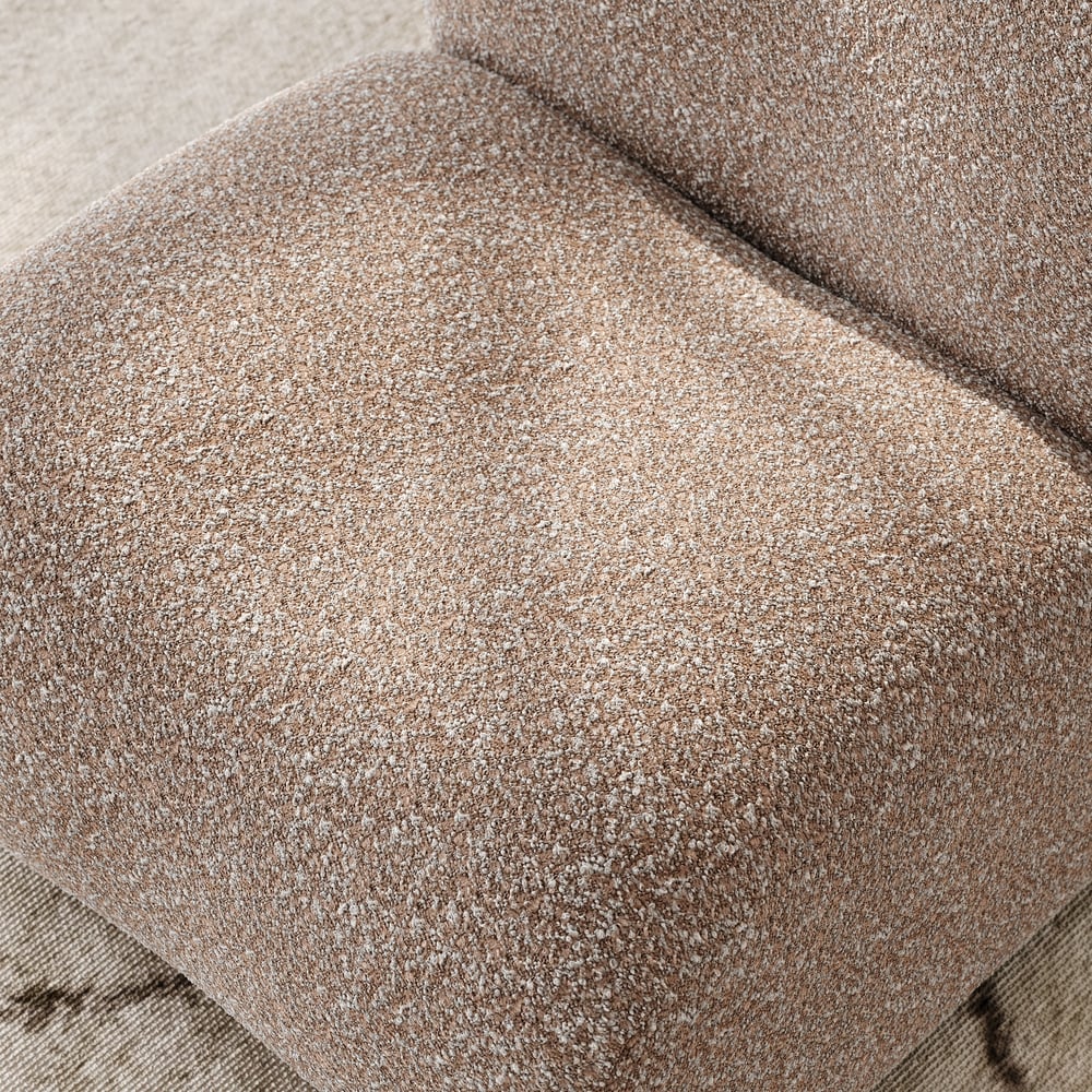 17" Performance Boucle Upholstered Curved Slipper Accent Chair window image