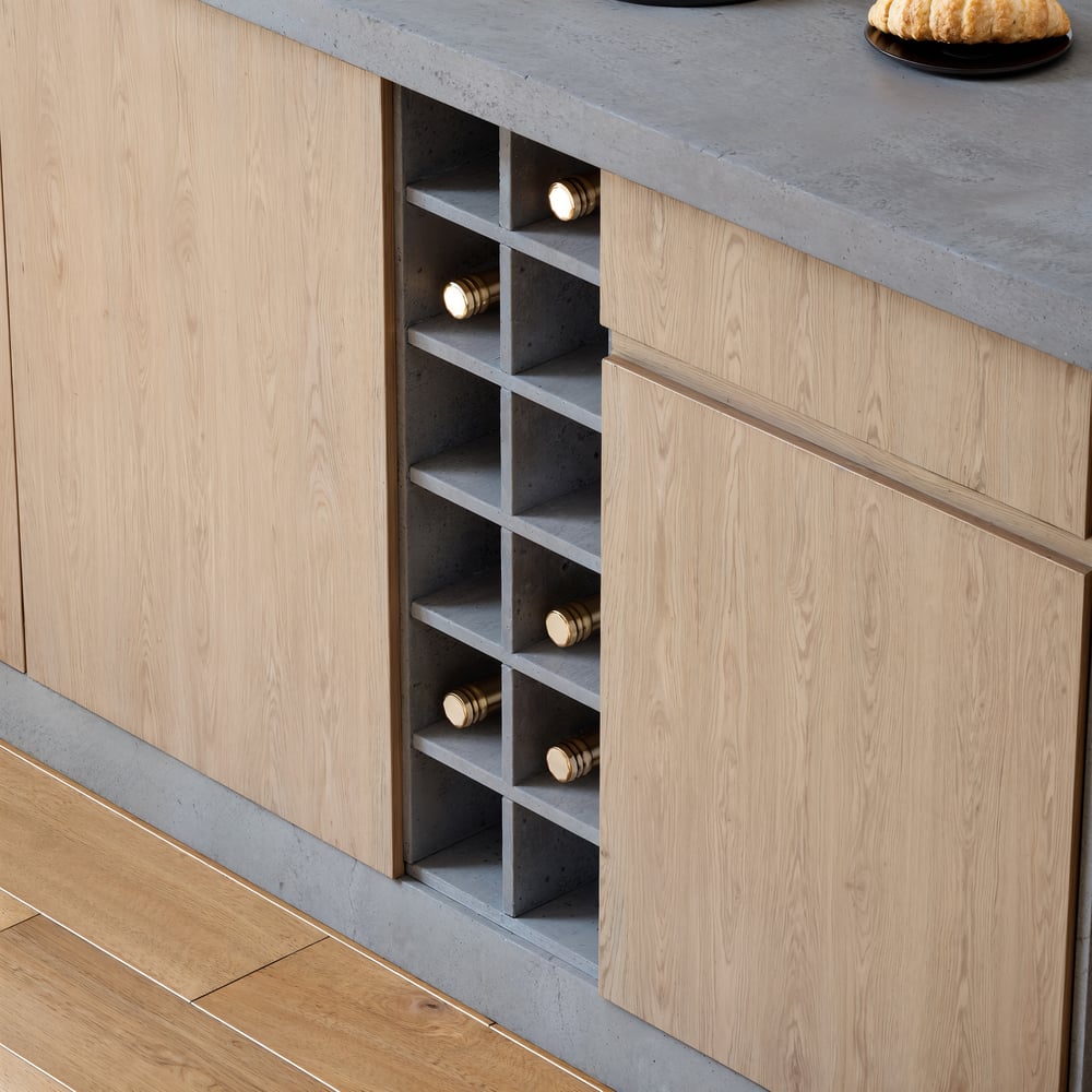 72"  Japandi Gray Wood Kitchen Island with Multi-Storage and LED Light window image