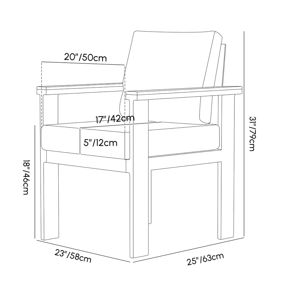 Tevara 7-Piece Rectangle Wood & Aluminum Outdoor Extendable Dining Set weights dimensions image