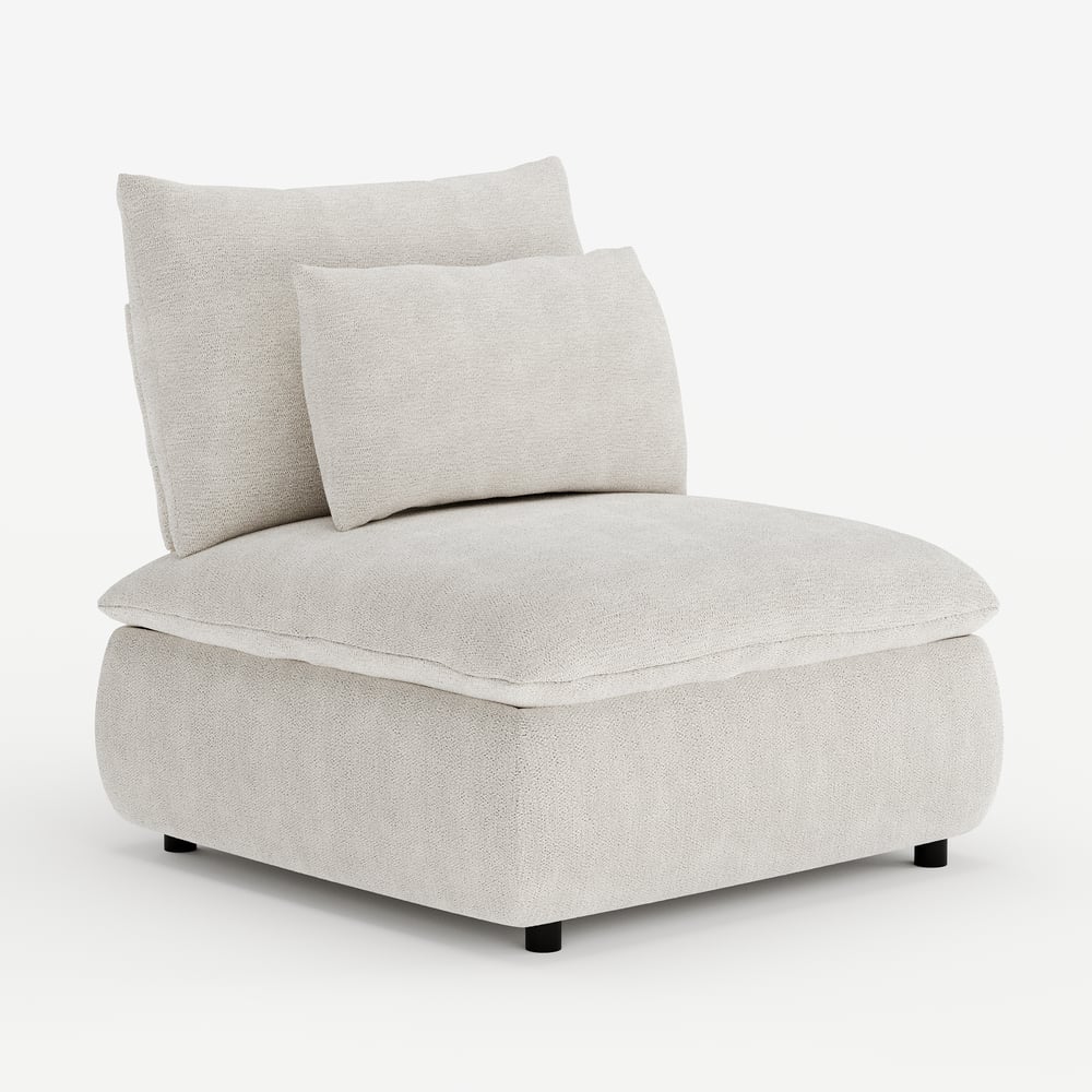 36" Chenille Slipper Accent Chair with Hidden Storage & Removable Backrest window image