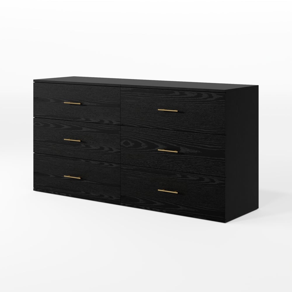 Arune 63" TV Stand with 6 Drawers Storage Chests window image
