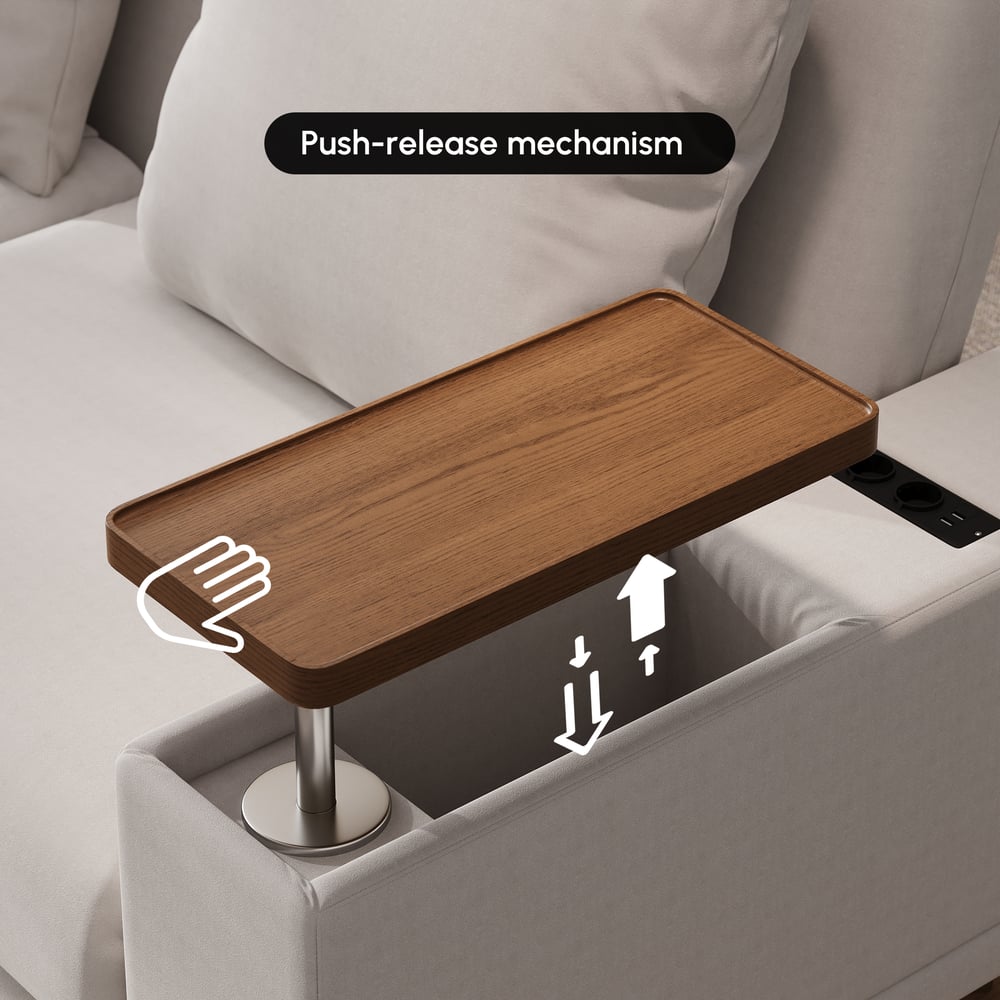 82" Queen 2-Seater Velvet Convertible Futon Sofa Bed with Side Table window image