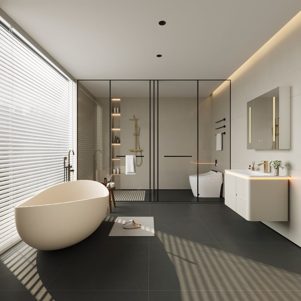 Modern 31.5" Wall-mounted LED Bathroom Medicine Cabinet Vanity Mirror with Storage window image