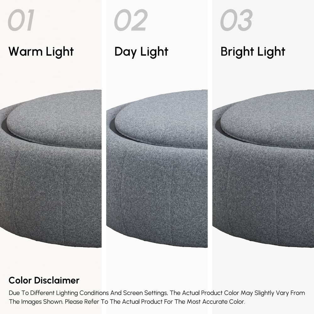 99cm Performance Chenille Multi-Functional Ottoman With Storage And Coffee Table In One window image