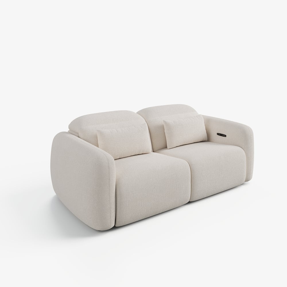227cm 2-Seater Chenille Zero Gravity Power Reclining Sofa with Pillows window image