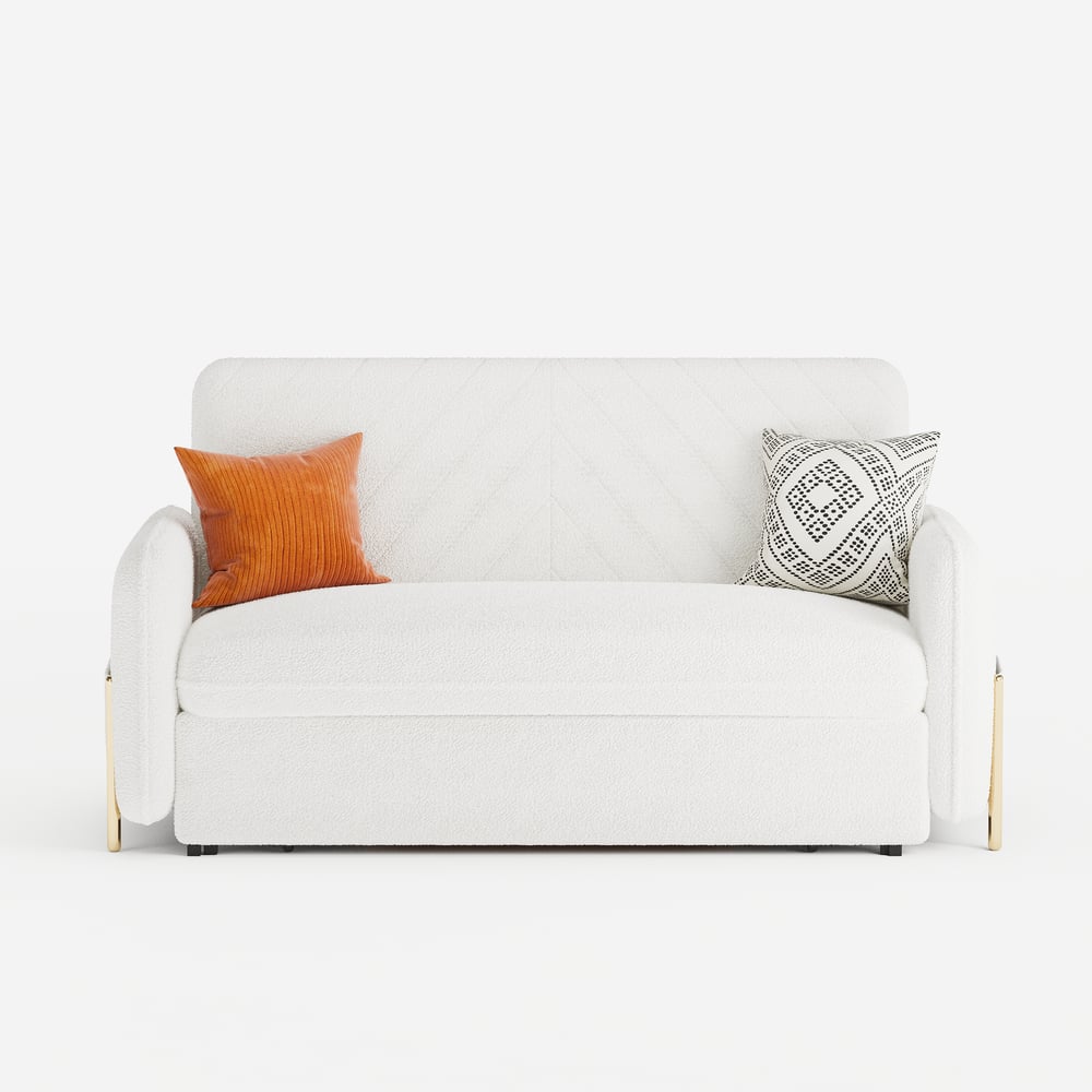 1524mm Queen 3-Seater Boucle Convertible Sleeper Sofa window image