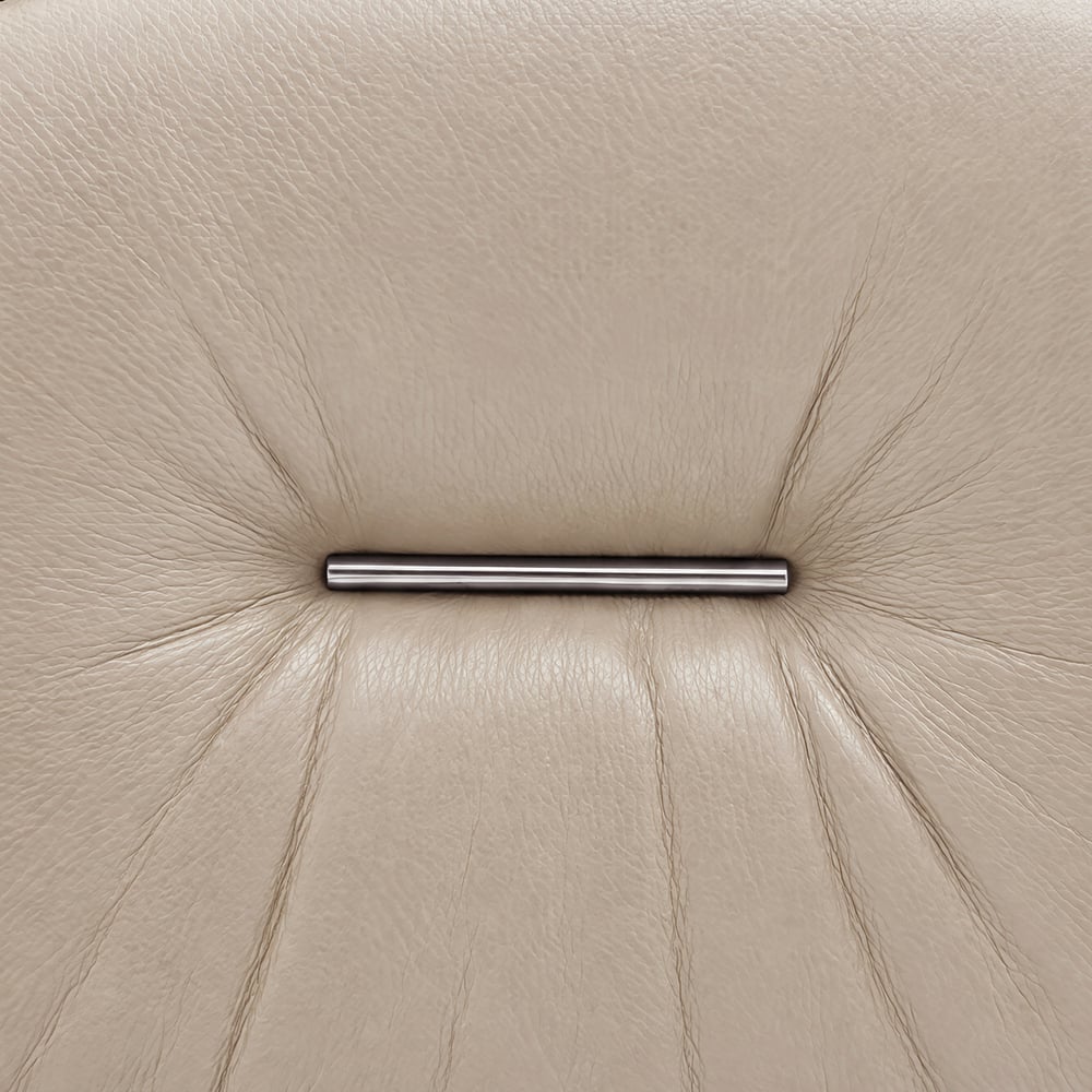 Genuine Leather 360° Swivel Accent Chair window image