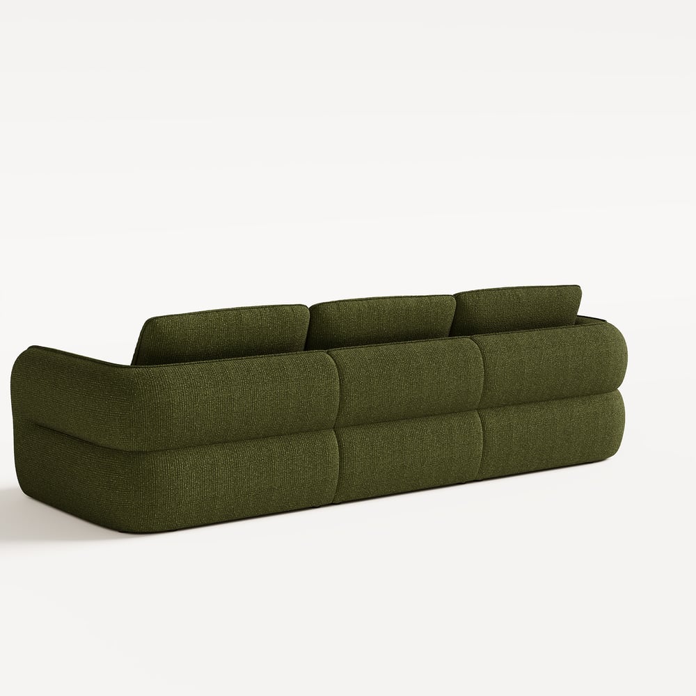 Modern 304cm 3-Seater Chenille Power Convertible Sleeper Sofa with Remote Control window image