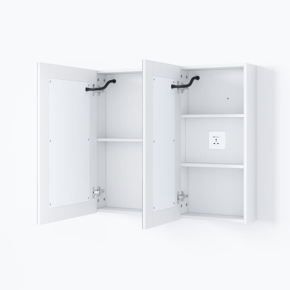 47" LED Bathroom Medicine Cabinet Dimmable with Defogger, Tissue Slot and Outlet window image