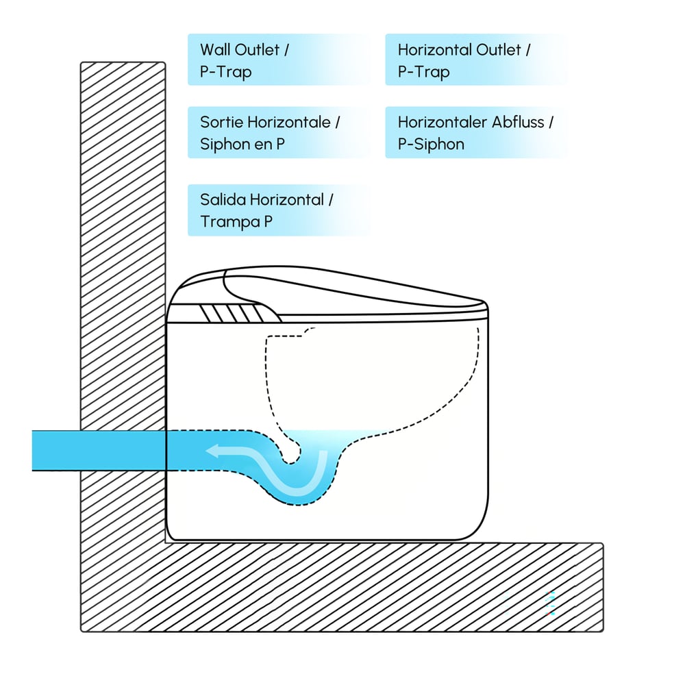 Fitro H3 Compact Smart Bidet Toilet with Tank, Auto Open Lid, Dual Flush window image