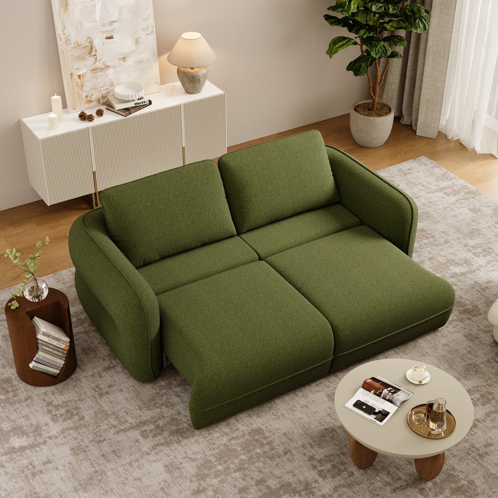 86"  Chenille Power Convertible Sleeper Sofa window image