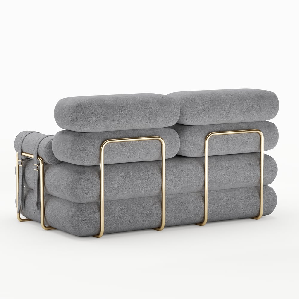 67" Full 2-Seater Chenille Velvet 4 in 1 Futon Convertible Sleeper Sofa window image