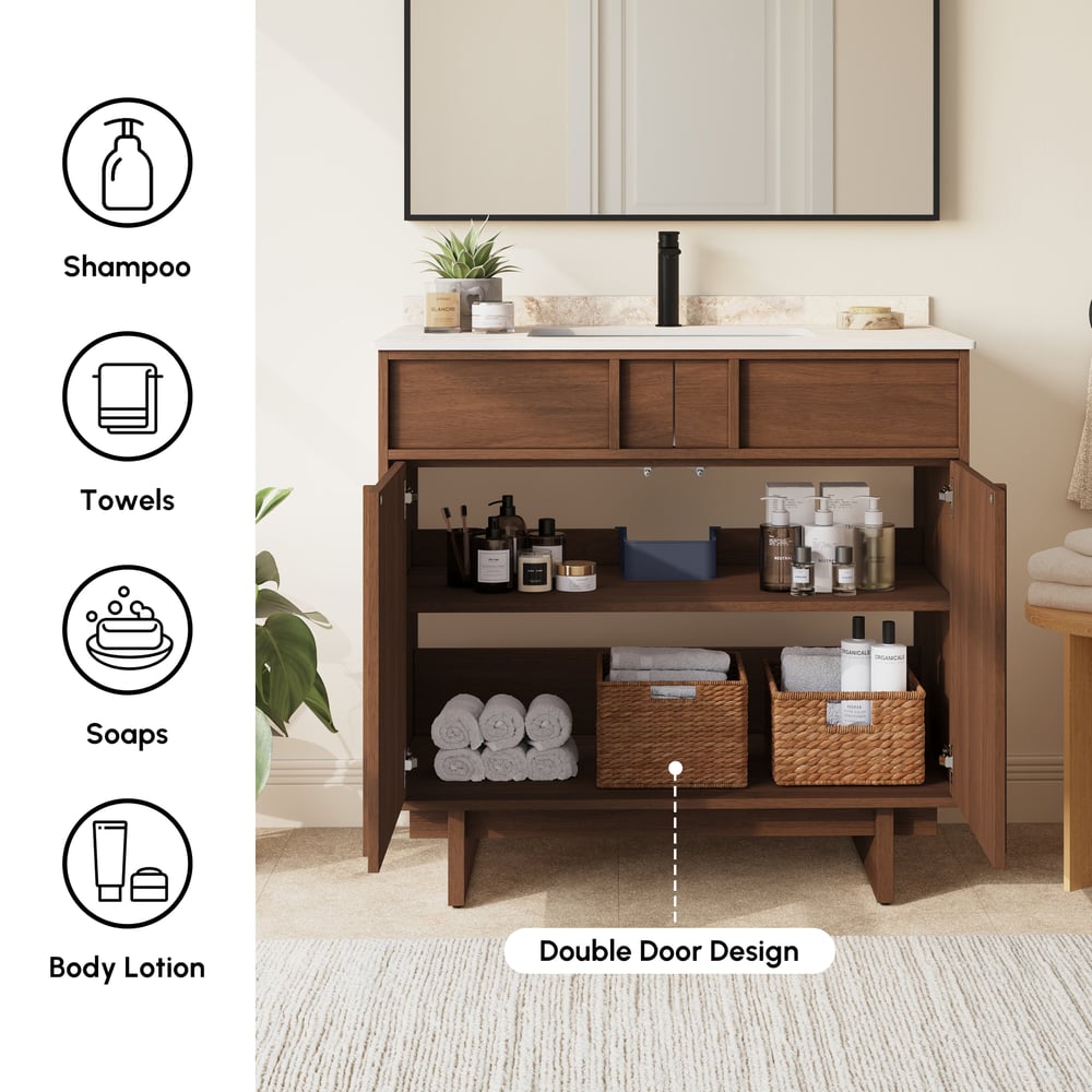 Panvyr 92cm Single Bathroom Vanity with Sink and Sintered Stone Top window image