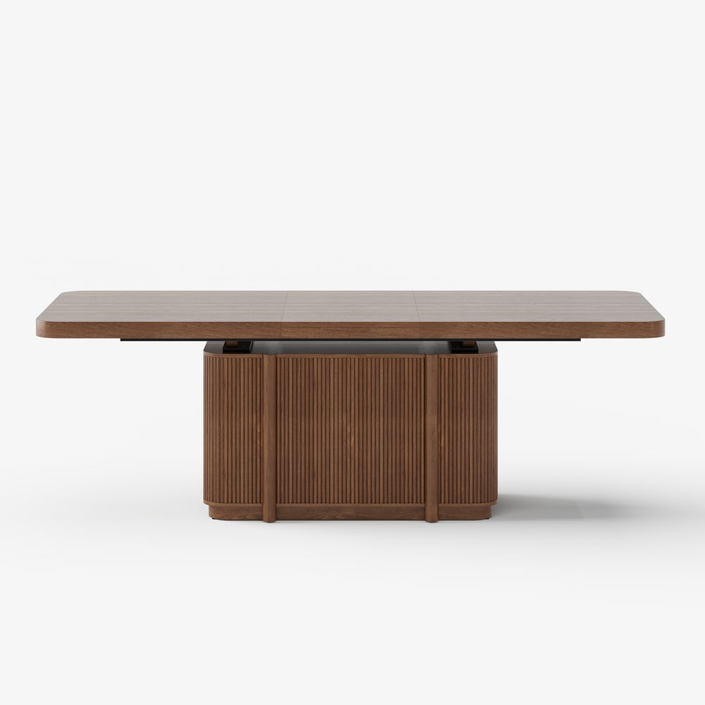 Lineva  71"–91" Extendable Wood 6–8 Seater Dining Table window image