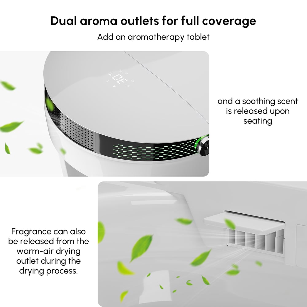 Glowin K5 Smart Bidet Toilet with Auto Open, Built-in Tank, Child Seat, cUPC ETL CEC&ADA window image