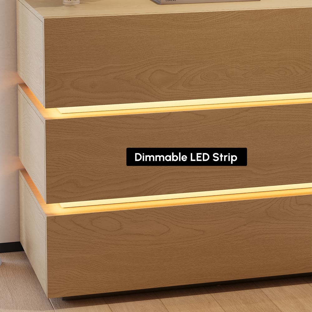 Commode Lumio 39" à 3 tiroirs avec station de charge image de fenêtre