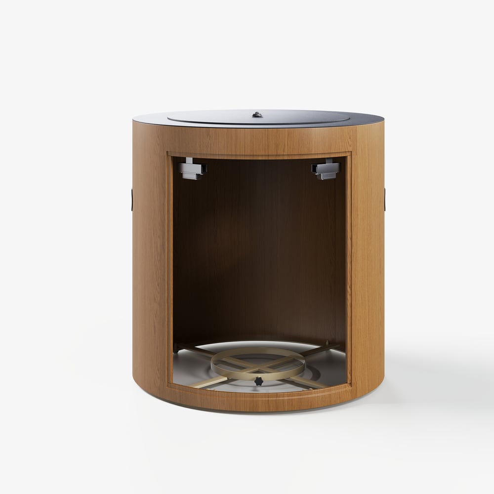 Tevara Outdoor Dark Gray Aluminum Smokeless Fire Pit Side Table window image