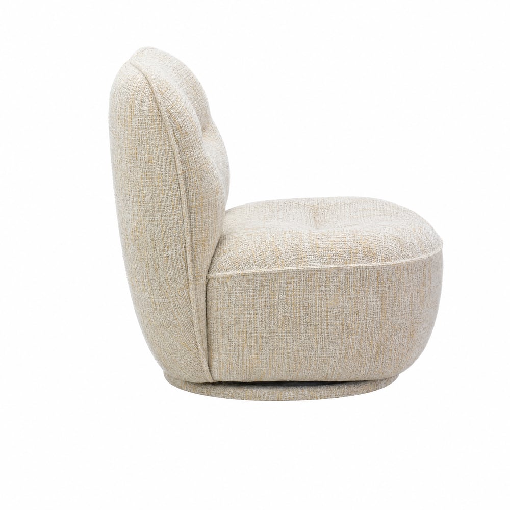 Performance Linen Swivel Slipper Accent Chair window image