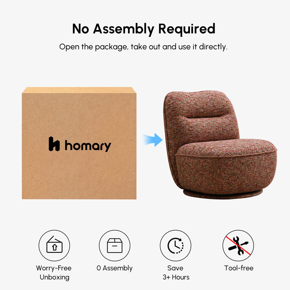 Performance Linen Swivel Slipper Accent Chair window image