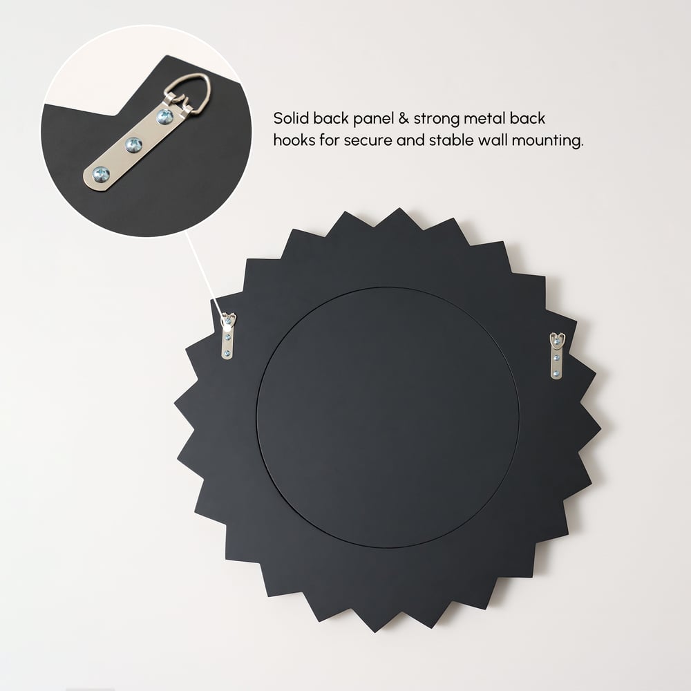 24" Diamond-Shaped Wall Mirror, Silver Round Decorative Mirror window image