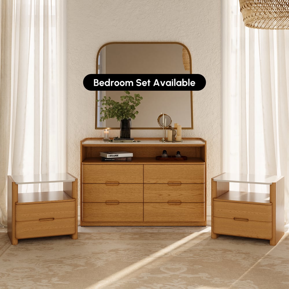 Arvona 47" 6-ladenkast met gesinterd stenen blad Vensterafbeelding