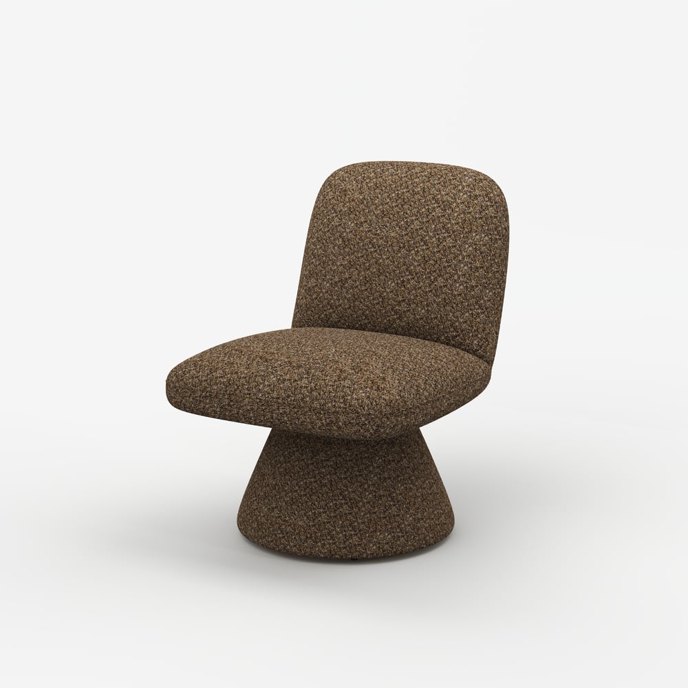 18" Boucle Upholstered Swivel Slipper Accent Chair window image