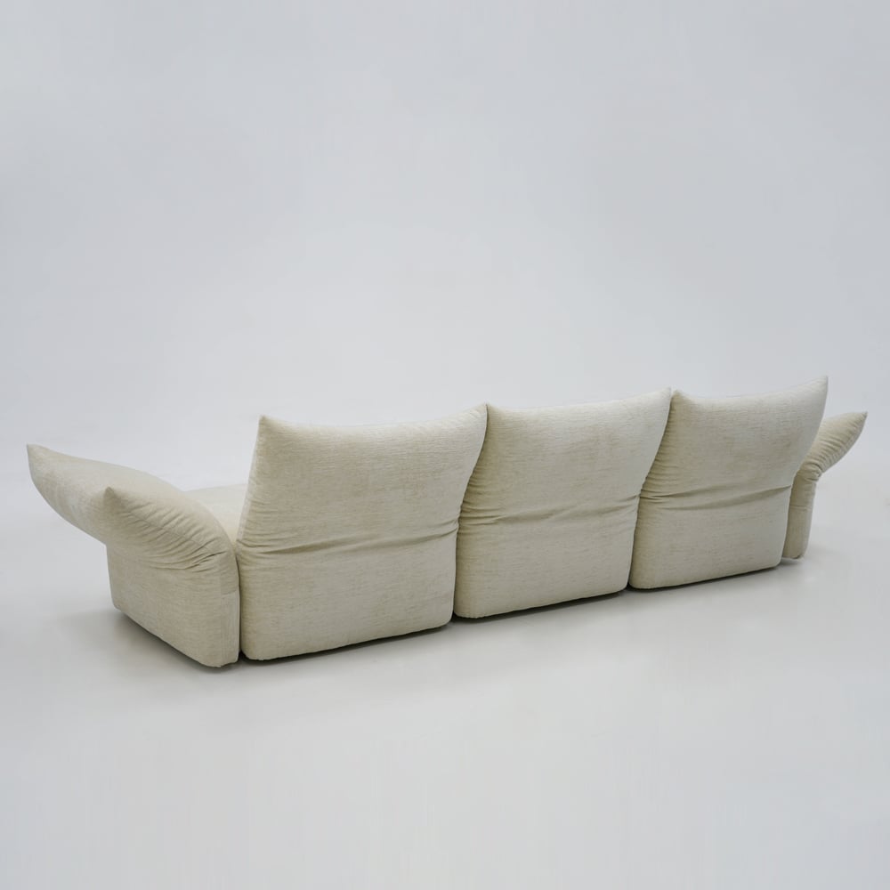 281cm 3-Piece Chenille Sectional Sofa with Adjustable Armrests & Backrest window image