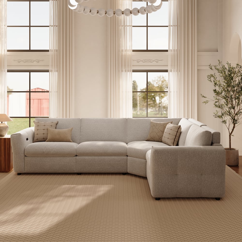 Glidio Chenille Power Reclining Sofa with Adjustable Headrests window image