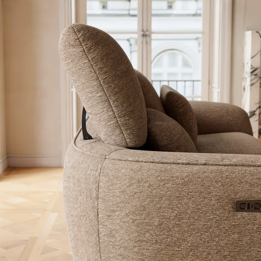 212cm 2-Seater Pet-Friendly Chenille Power Reclining Sofa with Adjustable Backrest window image