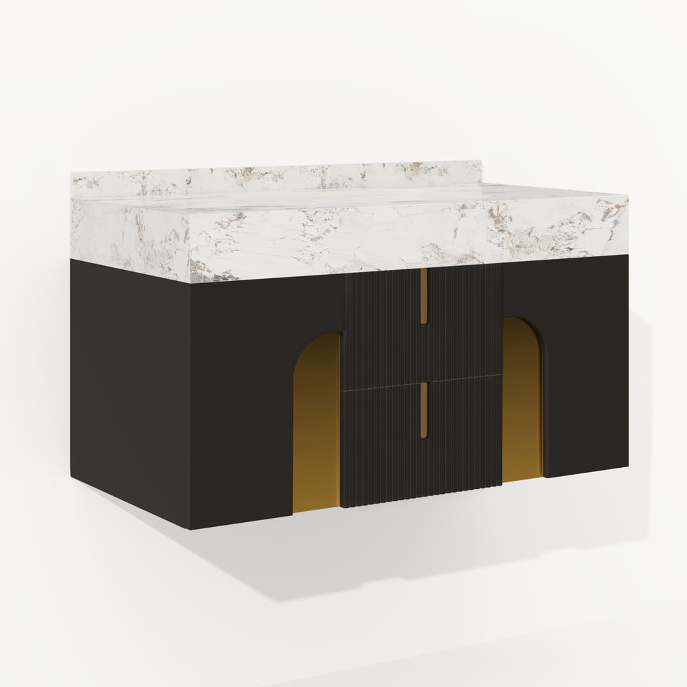 Artis Floating Bathroom Vanity Set 36" Modern Bathroom Vanity with Single Sink window image