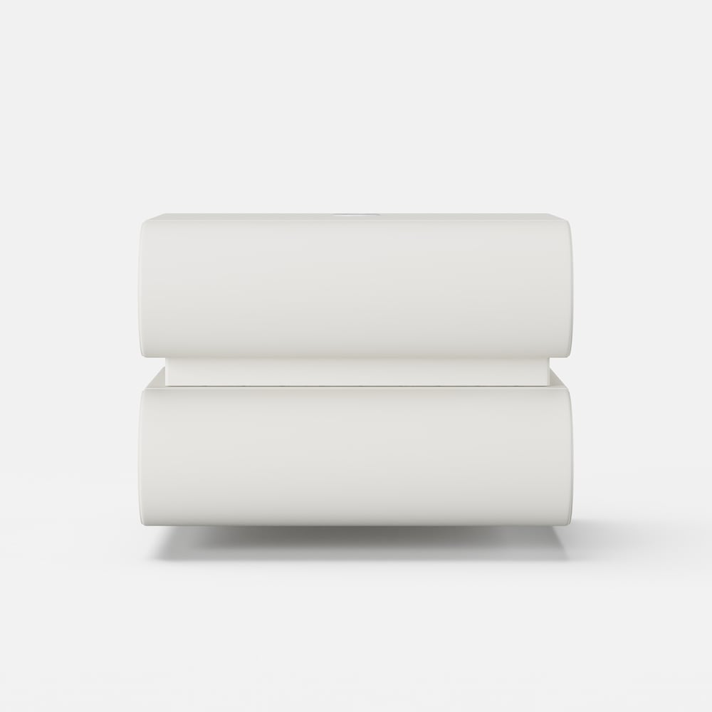 Comodino Smart Flottante in Pelle Humply con 2 Cassetti Immagine della finestra