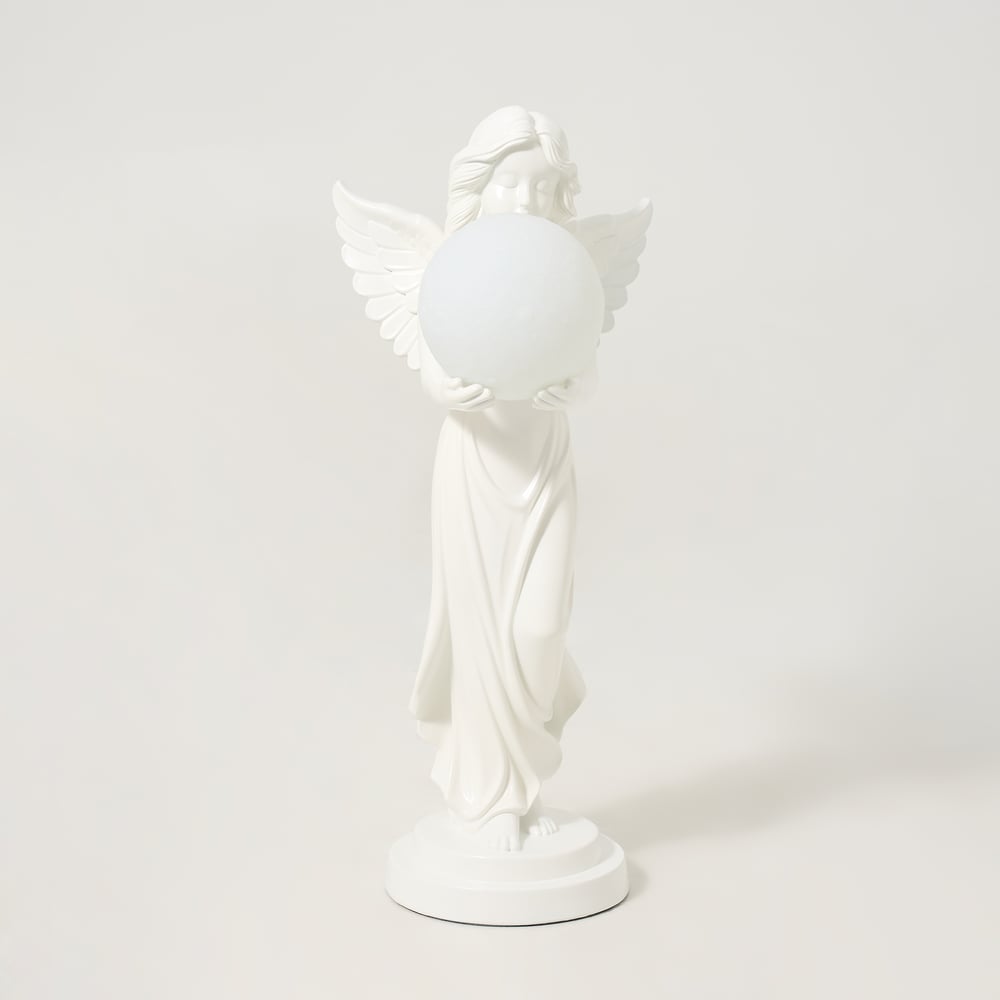 Angel Statue with Decorative Light Globe & Remote Control window image