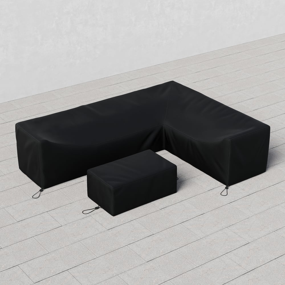 Fencura 600D Tough Canvas Waterproof Outdoor Patio Furniture Set Covers window image
