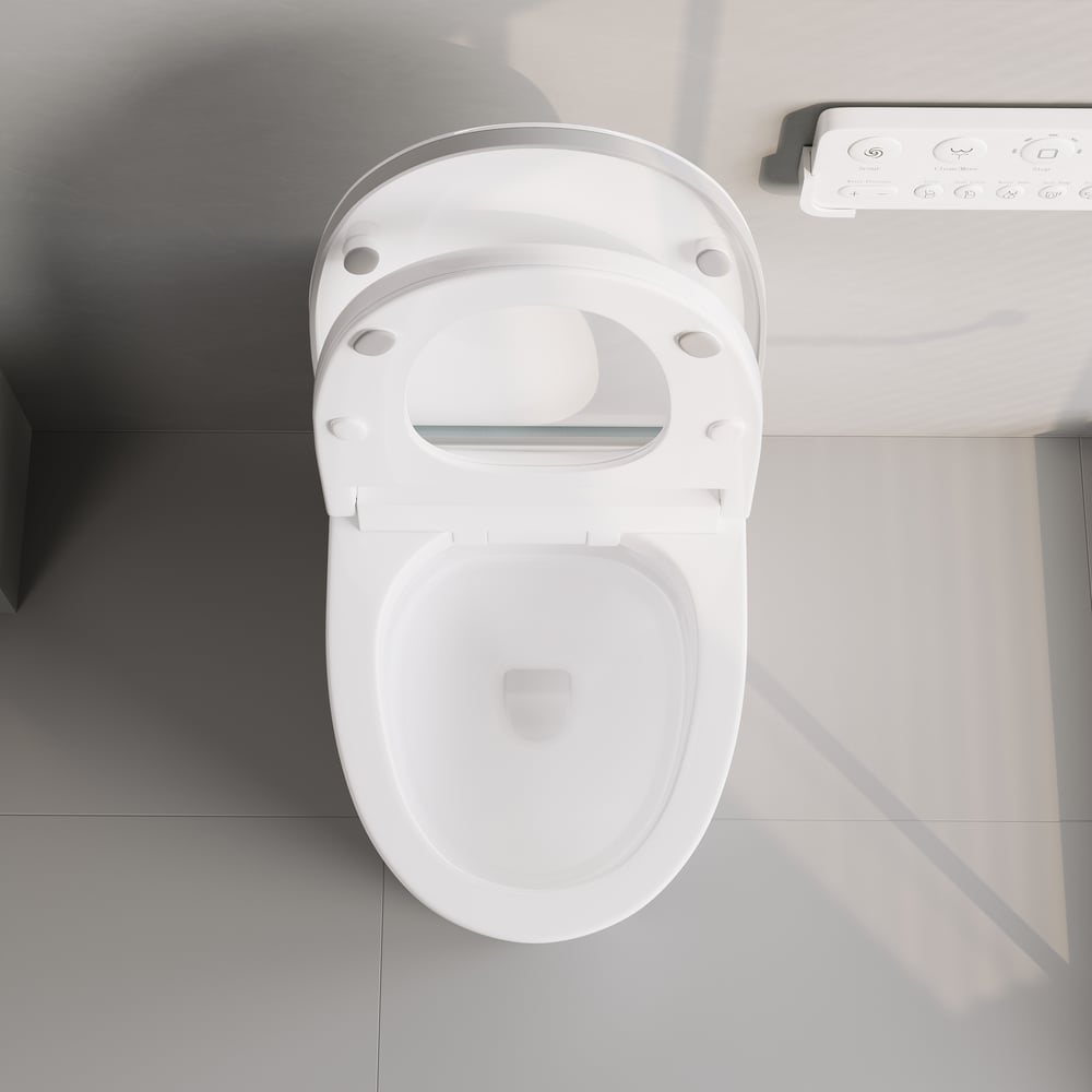 Hynova AX9 Smart Bidet Toilet with Powerful Flush, Built-in Tank, Foam Shield, ADA window image