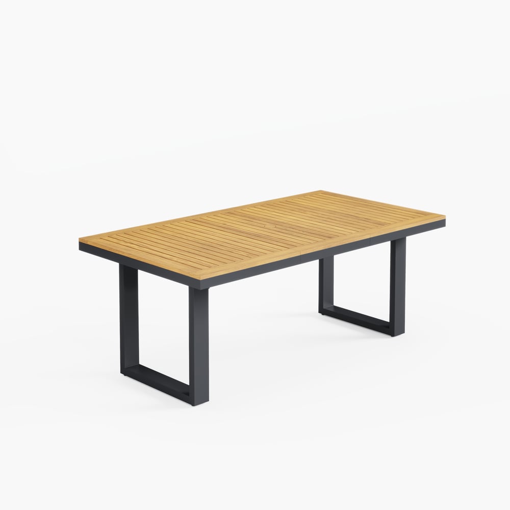 Tevara Outdoor Extendable Teak & Aluminium Dining Table window image