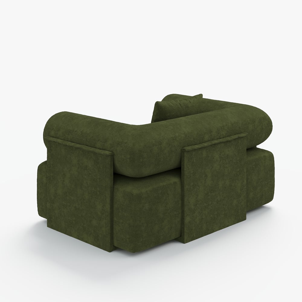 Serene Modern Green Velvet Lounge Accent Chair window image
