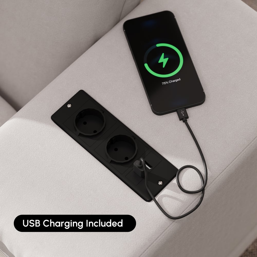 82" Queen 2-Seater Velvet Convertible Futon Sofa Bed with Side Table window image